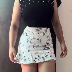 Korean Ruffle Mini Pencil Skirt