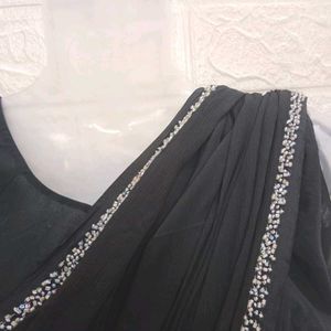 Black Designer Saree