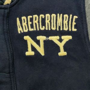 Abercrombie Blue Zipper And Button Varsity