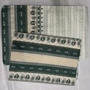 Cream Print Cotton Pakistani Dress