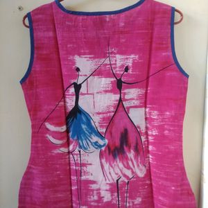 Unused, Jaipur kurti sleeveless top (s)