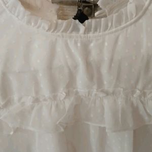 Beautiful Korean White Chikankari Top