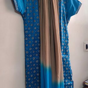 Dark Blue Festive Kurta Set