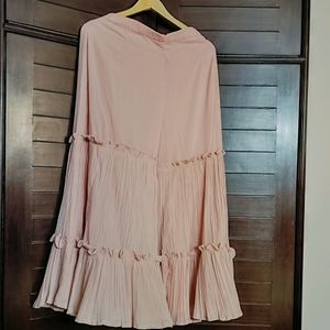 Pink Party Georgette Zari Thread Sharara Suit Set
