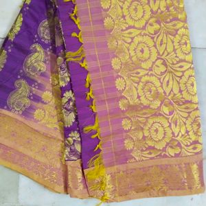 Violet And Pink Saree