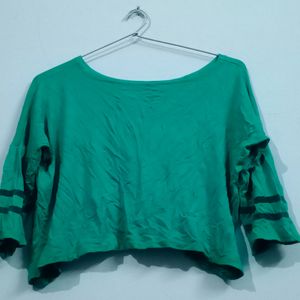 Crop Green Tshirt