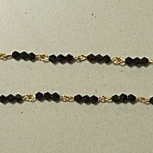 Beautiful golden and Black crystal Bracelet Or ank