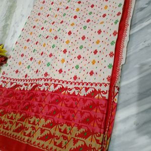 Bengali Traditional Red Saree