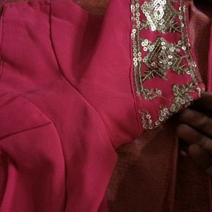 Havy Work Saree With Stitched Blouse