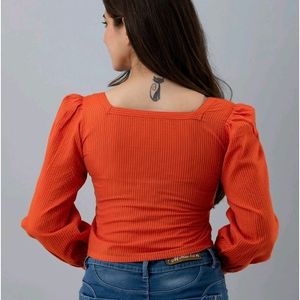 Orange Crop Top