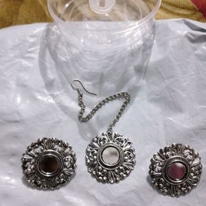 Fancy earing With Mantika Set