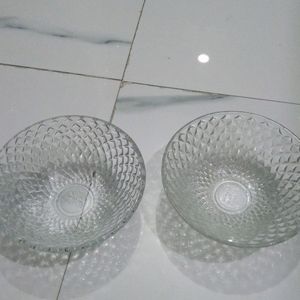 2 Small Glass Bowls