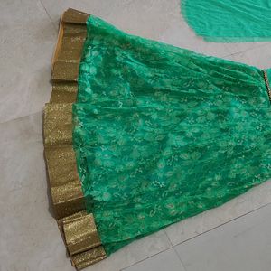 💚 Green Colour Anarkali Dress