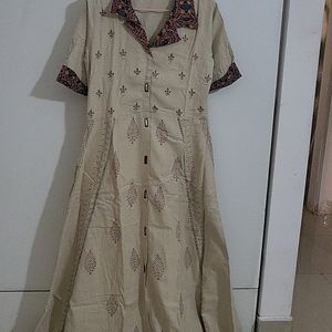 Kalamkari Print Long Dress