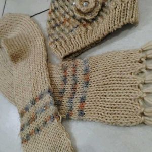 Winter Cap & Scarf Set for Girls