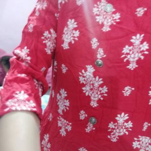 Red And White Kurti