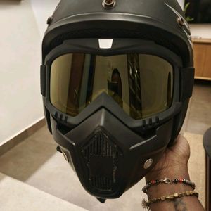 Half helmet shield with Air filter(seal packed)