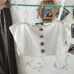 Shein White Crop Top