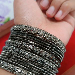 Aesthetic Oxidized Bangles