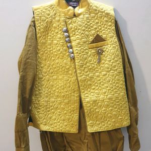 Premium Silk Kids Kurta Payjama With Waistcoat