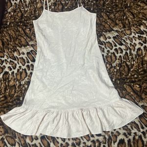 Cream /off White Frill Dress