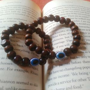 Wood  EvilEye New Beaded Trendy Bracelet Pack Of 2