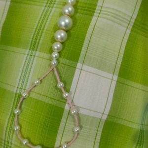 Fancy White Beads Bracelet