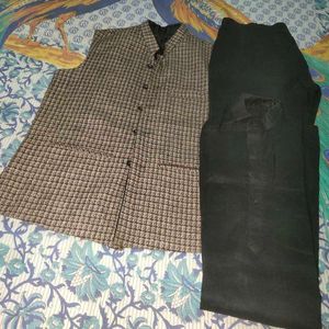 Men Kurta Pants And Vest Winter