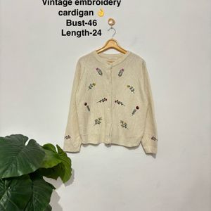 Vintage Embroidery Cardigan