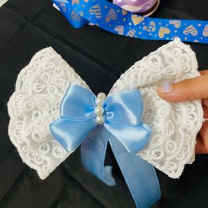 Blue ribbon bow 🎀 🧿❤️