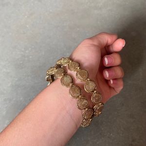 Stylish Bangles And Earrings Combo