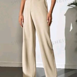 Beige Formal Pants