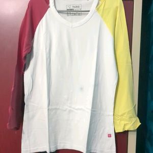 Two Coloured Sleeve Full Tshirt