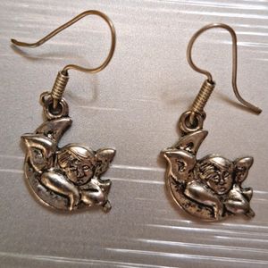 Silver Coloured Cupid Danglers