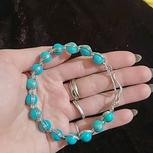 Natural Firoza (Turquoise) Bracelet New