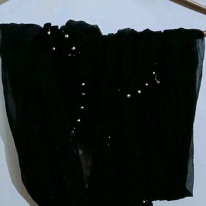 Black Net Dupatta