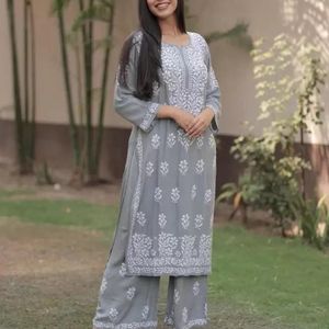 Chikankari Kurti Set