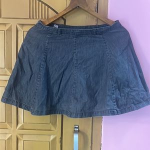 Lightweight Charcoal denim Short Skirt