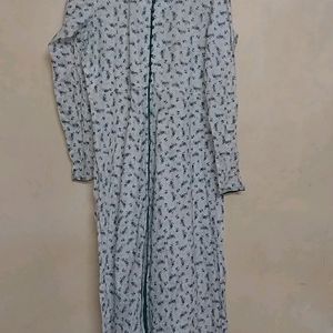 Front Cut Cotton Long Frock And Pant