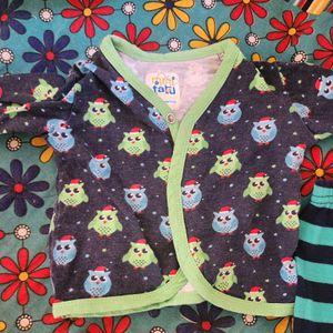 2 Pc Combo Set Top Shirt Pant Unisex 0-6 Months