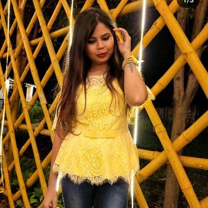 Gorgeous Yellow Party Wear Top