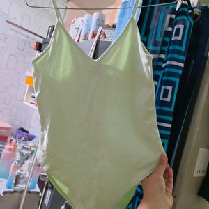 Forever 21 Pistachio Sleeveless Bodysuit