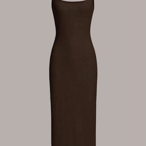 MIDI Coffee Brown Dress