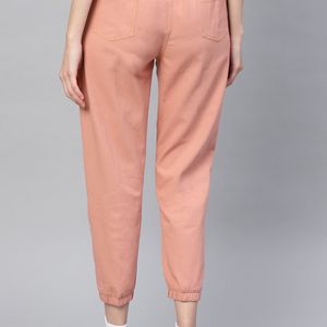 Sassafras Women Peach Coloured Joggers