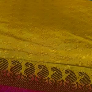 Beautiful Yellow And Pink Saree