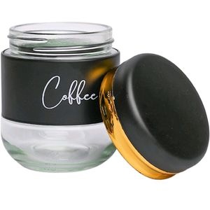 Classy Tea, Coffee, Sugar Container Set in Black