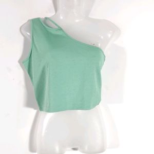 Fluorescent Green Asymmetrical Top (Women)