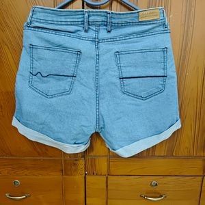 Mast And Harbour Blue Denim Shorts