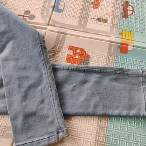 Light Blue Colour Skinny Fit High Rise Jeans