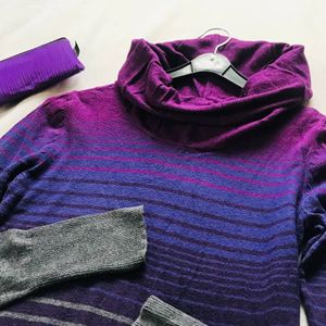 Women’s Purple Turtleneck Top